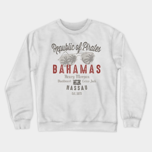 Nassau Bahamas Pirate Vintage Crewneck Sweatshirt by Designkix